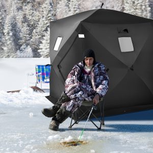 2-person Ice Fishing Shelter Tent, Portable Pop Up Tent, Outdoor Fishing Equipment